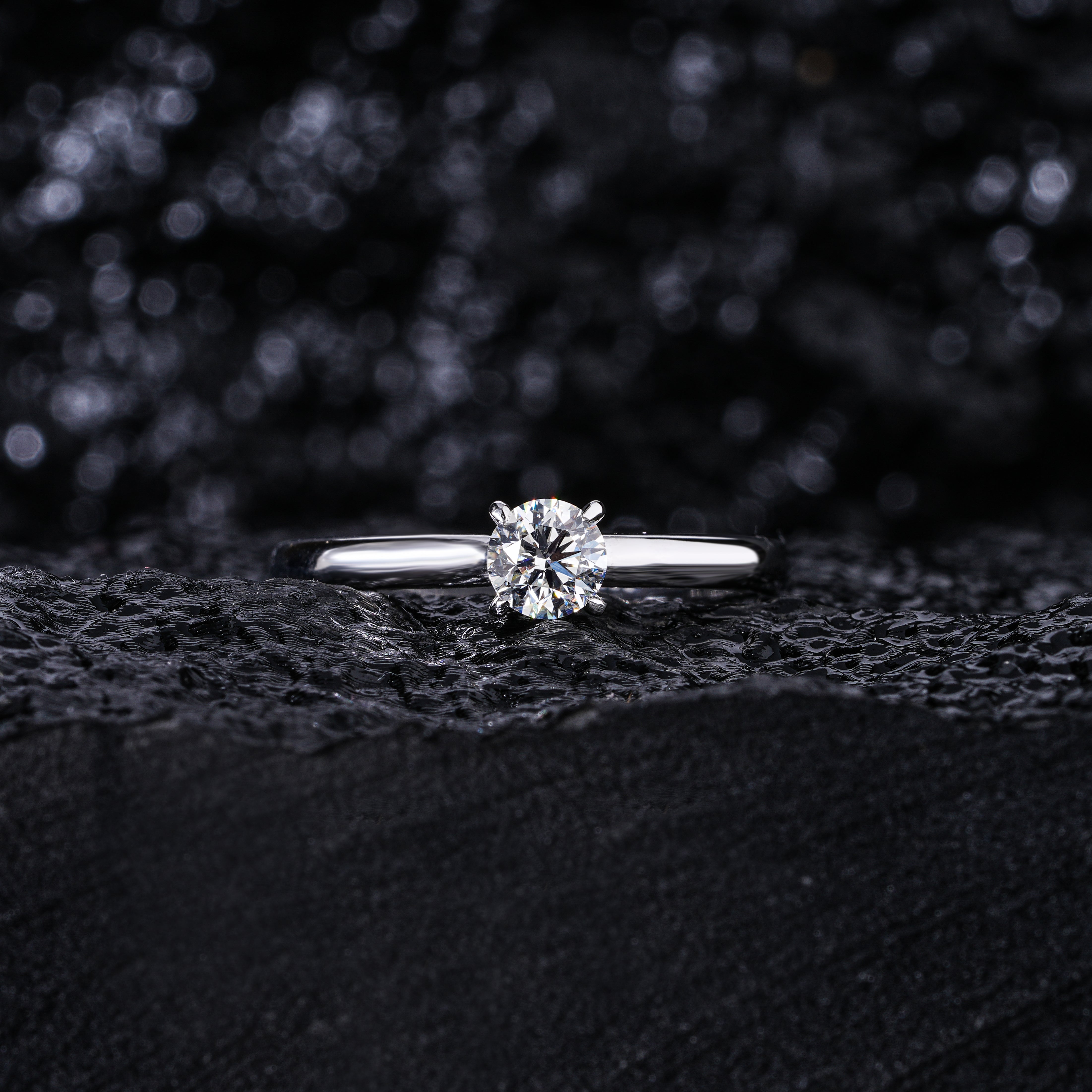 0.5Ct Round Solitaire Engagement Natural Diamond Ring - PearJewels Australia